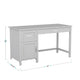 Gray Frame/Brushed Nickel Hardware |#| Gray Shaker Style Home Office Desk with Storage and Brushed Nickel Hardware