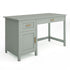 Sage Frame/Polished Brass Hardware |#| Sage Shaker Style Home Office Desk with Storage and Polished Brass Hardware