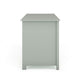 Sage Frame/Polished Brass Hardware |#| Sage Shaker Style Home Office Desk with Storage and Polished Brass Hardware