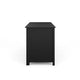 Black Frame/Brushed Nickel Hardware |#| Black Shaker Style Home Office Desk with Storage and Brushed Nickel Hardware