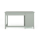 Sage Frame/Polished Brass Hardware |#| Sage Shaker Style Home Office Desk with Storage and Polished Brass Hardware