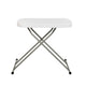 26" |#| 26 Inch Height Adjustable Plastic Folding TV Tray/Laptop Table in Granite White