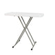 30" |#| 30 Inch Height Adjustable Plastic Folding TV Tray/Laptop Table in Granite White