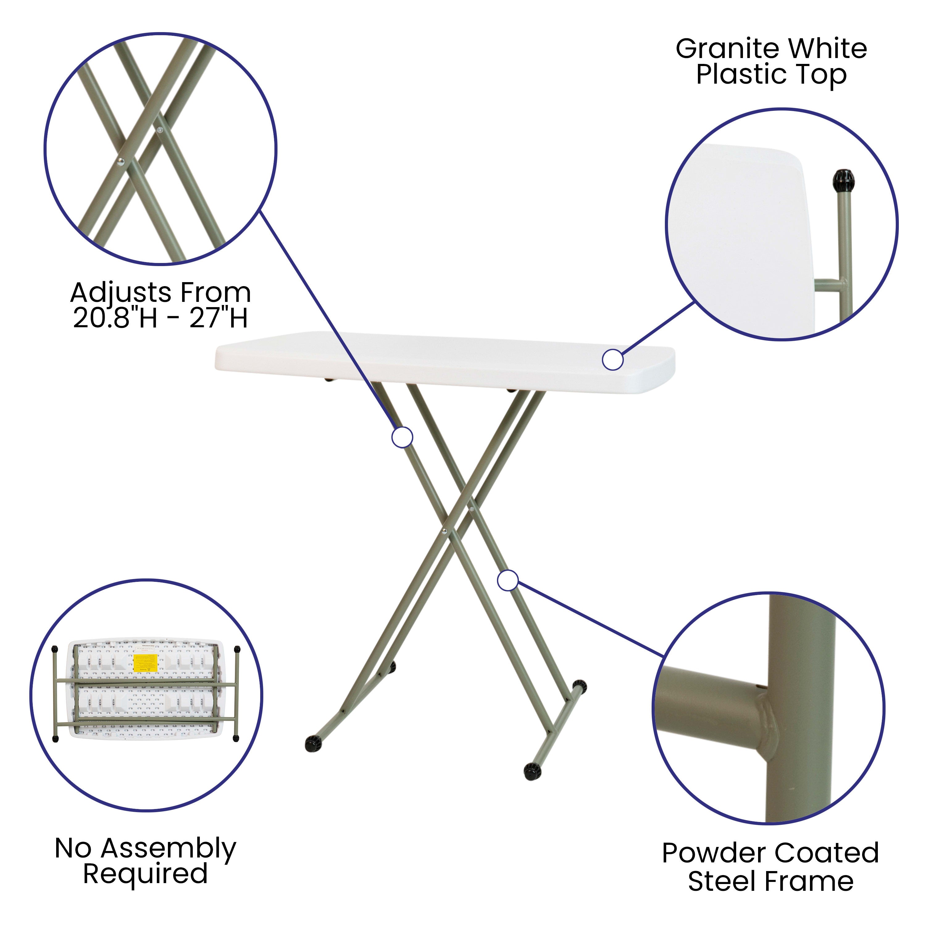 Folding Adjustable Table DAD YCZ ADJSTX BizChair