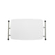 30" |#| 30 Inch Height Adjustable Plastic Folding TV Tray/Laptop Table in Granite White