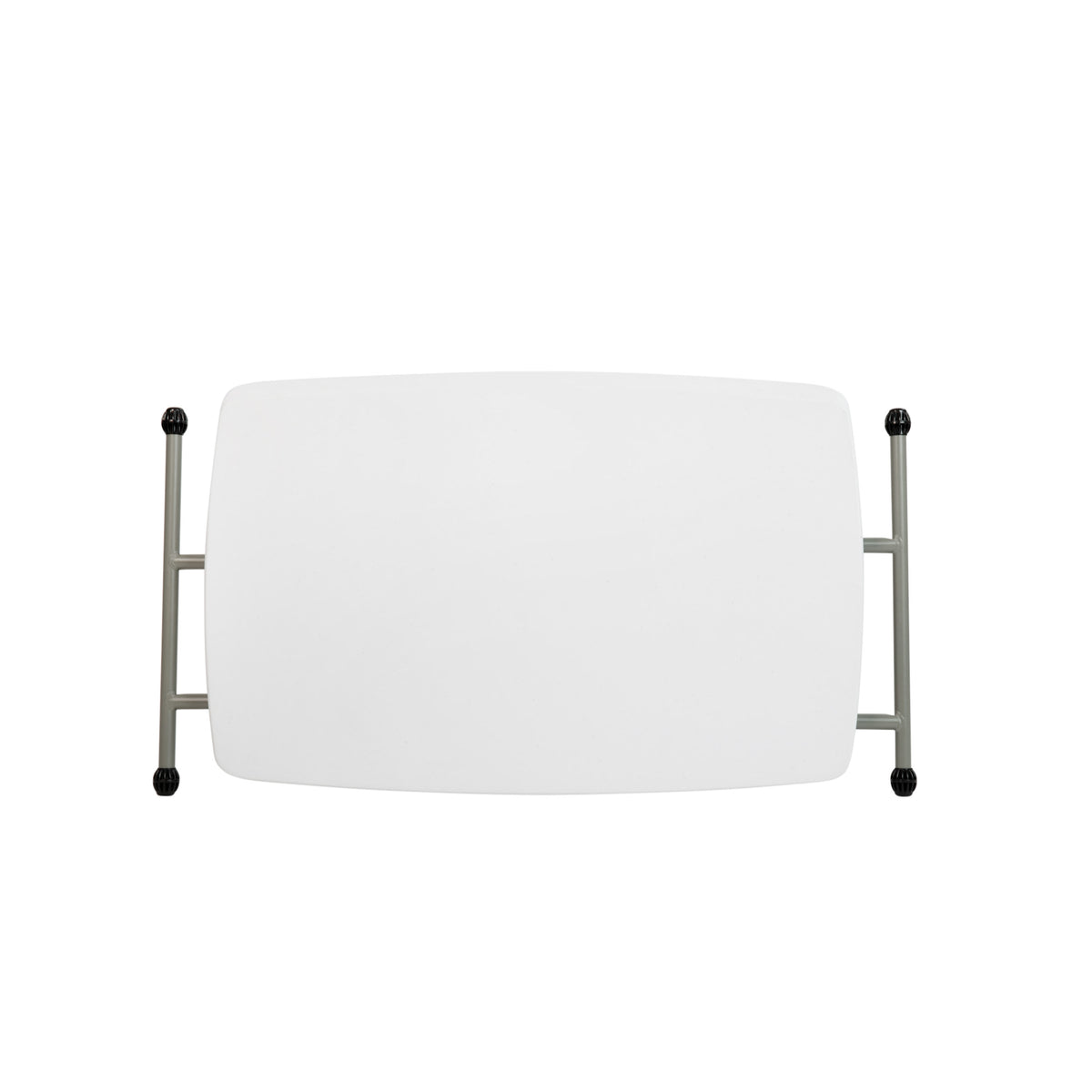 30" |#| 30 Inch Height Adjustable Plastic Folding TV Tray/Laptop Table in Granite White