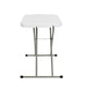 26" |#| 26 Inch Height Adjustable Plastic Folding TV Tray/Laptop Table in Granite White