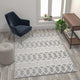 Gray/Ivory |#| Indoor Hand Woven Bohemian 5' x 7' Area Rug in Gray with Ivory Diamond Pattern