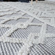 Gray/Ivory |#| Indoor Hand Woven Bohemian 5' x 7' Area Rug in Gray with Ivory Diamond Pattern