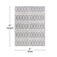 Gray/Ivory |#| Indoor Hand Woven Bohemian 8' x 10' Area Rug in Gray with Ivory Diamond Pattern