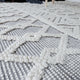 Gray/Ivory |#| Indoor Hand Woven Bohemian 8' x 10' Area Rug in Gray with Ivory Diamond Pattern