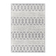 Gray/Ivory |#| Indoor Hand Woven Bohemian 5' x 7' Area Rug in Gray with Ivory Diamond Pattern