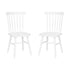 Ingrid Set of 2 Commercial Grade Windsor Dining Chairs, Solid Wood Armless Spindle Back Restaurant Dining Chairs