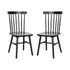 Ingrid Set of 2 Commercial Grade Windsor Dining Chairs, Solid Wood Armless Spindle Back Restaurant Dining Chairs
