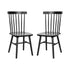 Ingrid Set of 2 Commercial Grade Windsor Dining Chairs, Solid Wood Armless Spindle Back Restaurant Dining Chairs