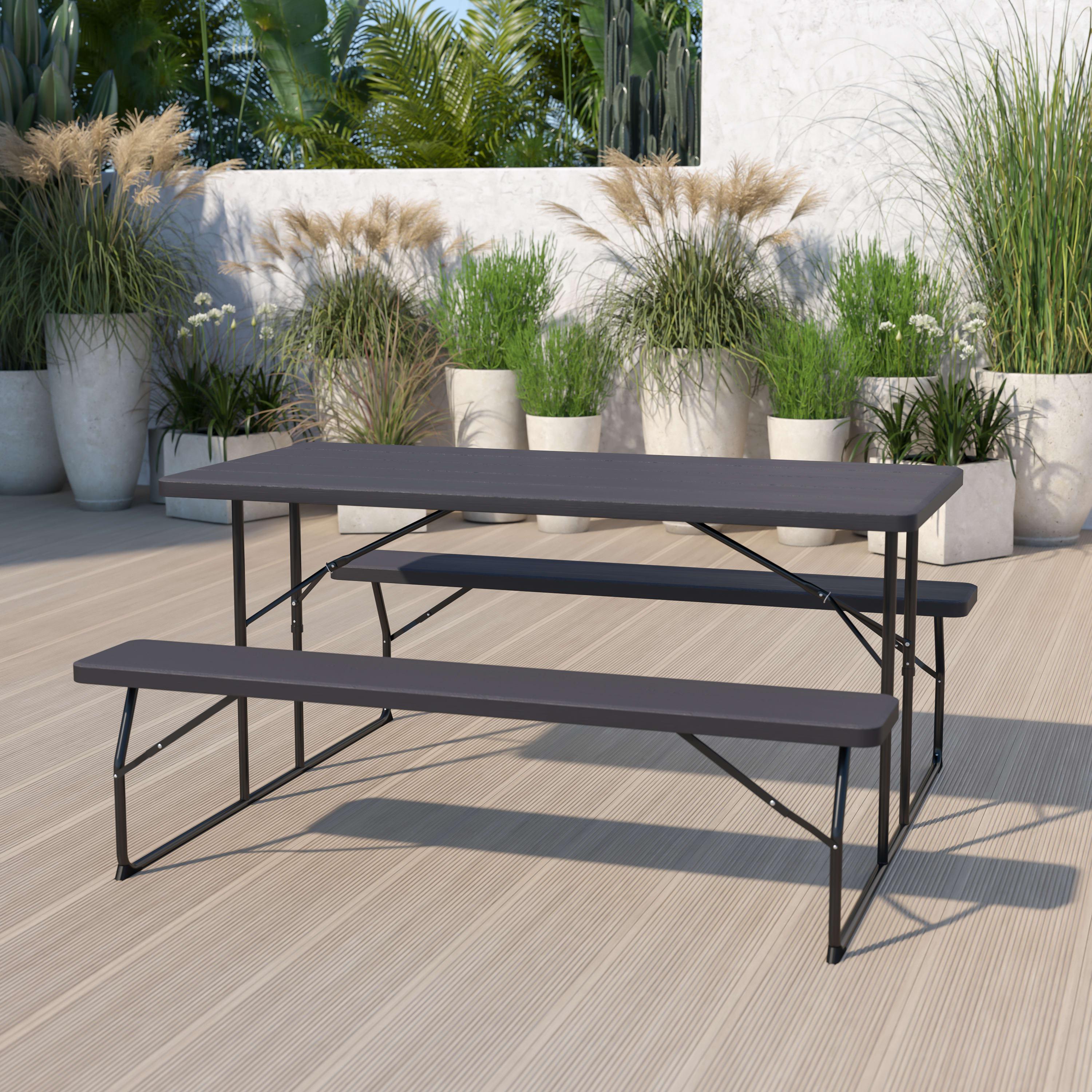 Bench and hotsell table in one