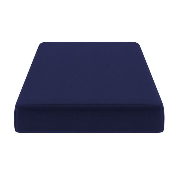 Twin |#| Liquid-Resistant Memory Foam Twin Mattress with Zippered Cover in Blue