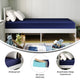 Twin XL |#| Liquid-Resistant Memory Foam Twin XL Mattress with Zippered Cover in Blue