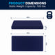 Twin XL |#| Liquid-Resistant Memory Foam Twin XL Mattress with Zippered Cover in Blue