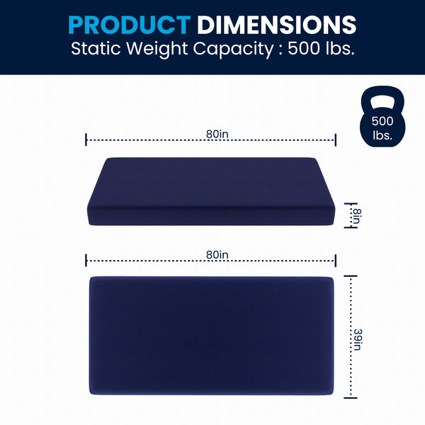 Twin XL |#| Liquid-Resistant Memory Foam Twin XL Mattress with Zippered Cover in Blue