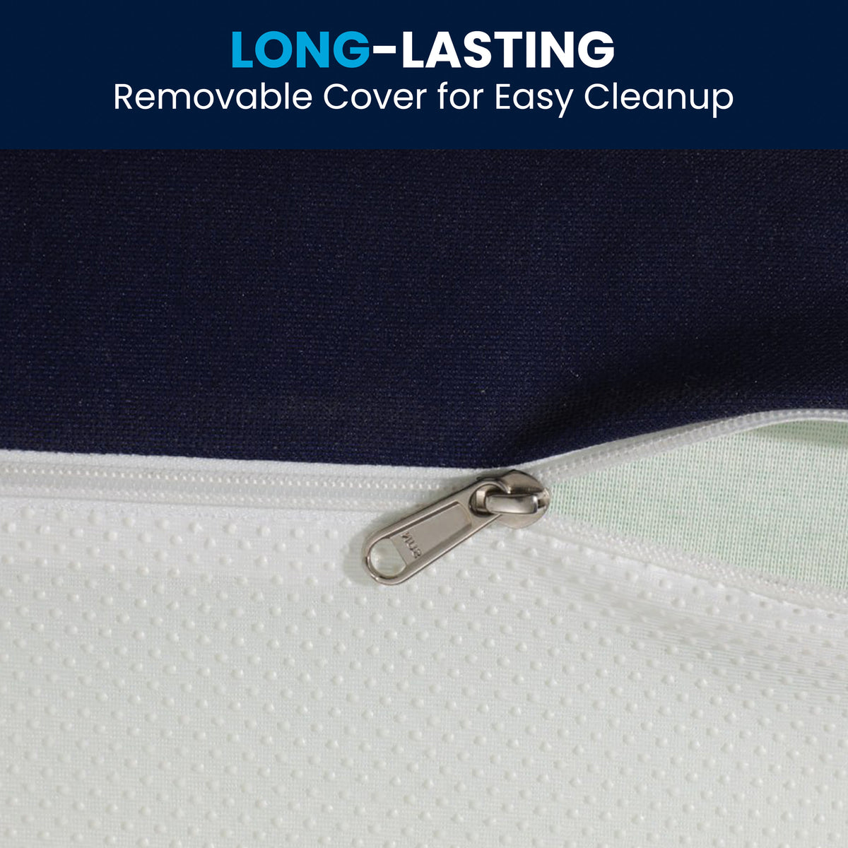 Twin XL |#| Liquid-Resistant Memory Foam Twin XL Mattress with Zippered Cover in Blue