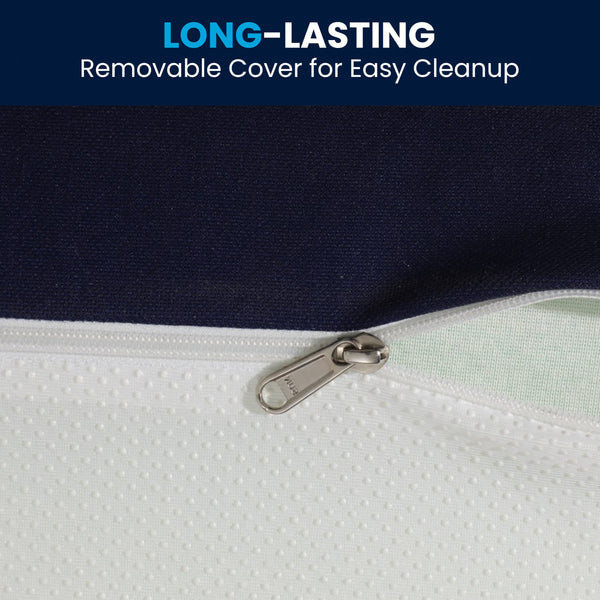 Twin XL |#| Liquid-Resistant Memory Foam Twin XL Mattress with Zippered Cover in Blue