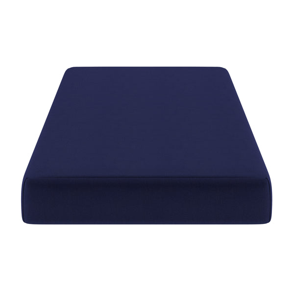 Twin XL |#| Liquid-Resistant Memory Foam Twin XL Mattress with Zippered Cover in Blue