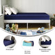Twin |#| Liquid-Resistant Memory Foam Twin Mattress with Zippered Cover in Blue