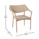 Natural |#| All Weather Commercial Grade PE Rattan Stacking Patio Chairs in Natural