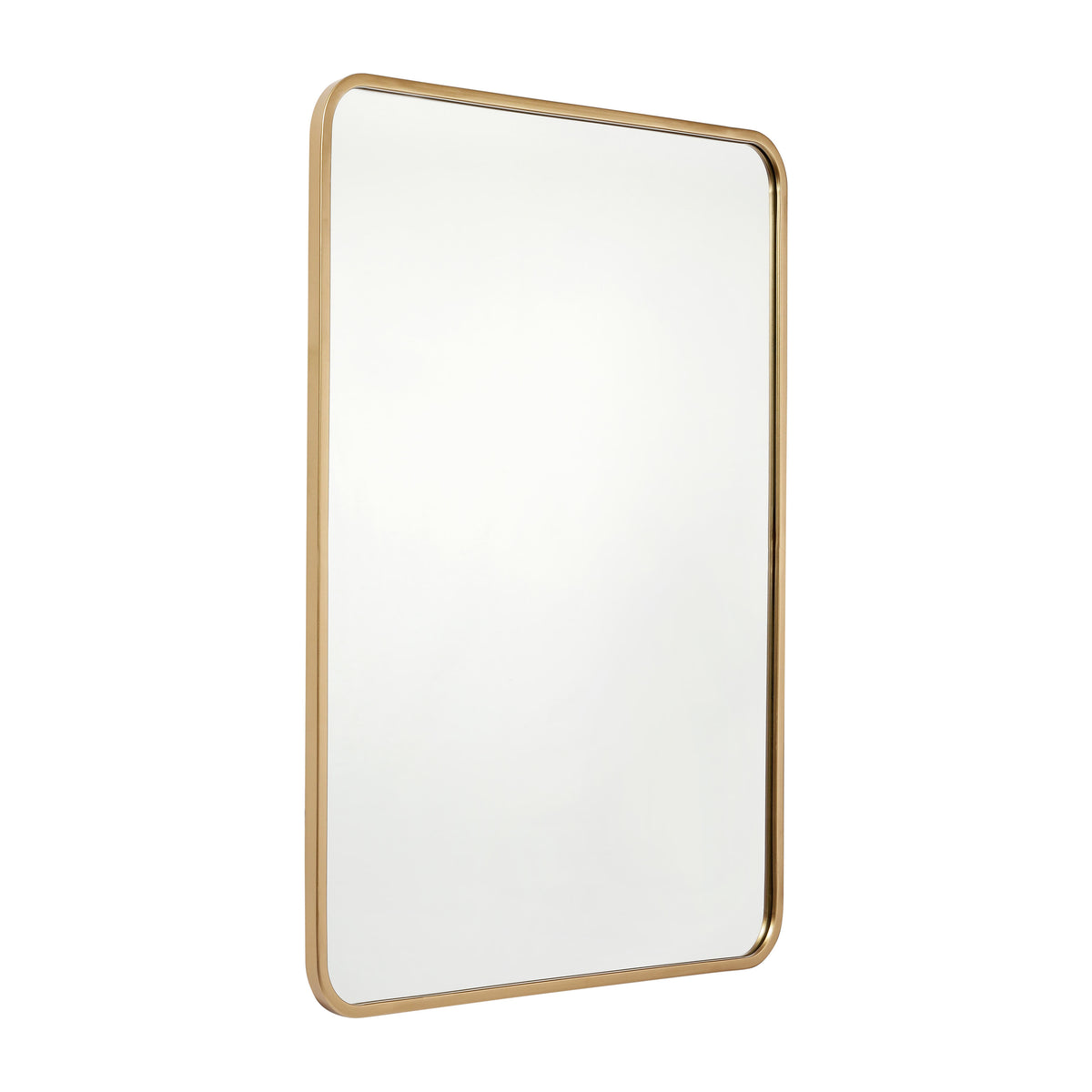 Matte Gold,24"W x 36"L |#| Wall Mount 24x36 Accent Mirror with Matte Gold Metal Frame/Silver Backed Glass