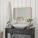 Matte Gold,24"W x 36"L |#| Wall Mount 24x36 Accent Mirror with Matte Gold Metal Frame/Silver Backed Glass