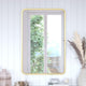 Matte Gold,24"W x 36"L |#| Wall Mount 24x36 Accent Mirror with Matte Gold Metal Frame/Silver Backed Glass