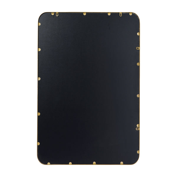 Matte Gold,24"W x 36"L |#| Wall Mount 24x36 Accent Mirror with Matte Gold Metal Frame/Silver Backed Glass