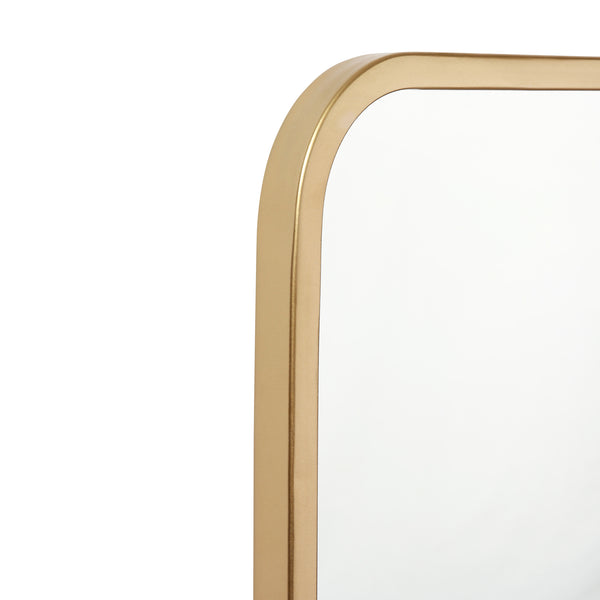 Matte Gold,24"W x 36"L |#| Wall Mount 24x36 Accent Mirror with Matte Gold Metal Frame/Silver Backed Glass
