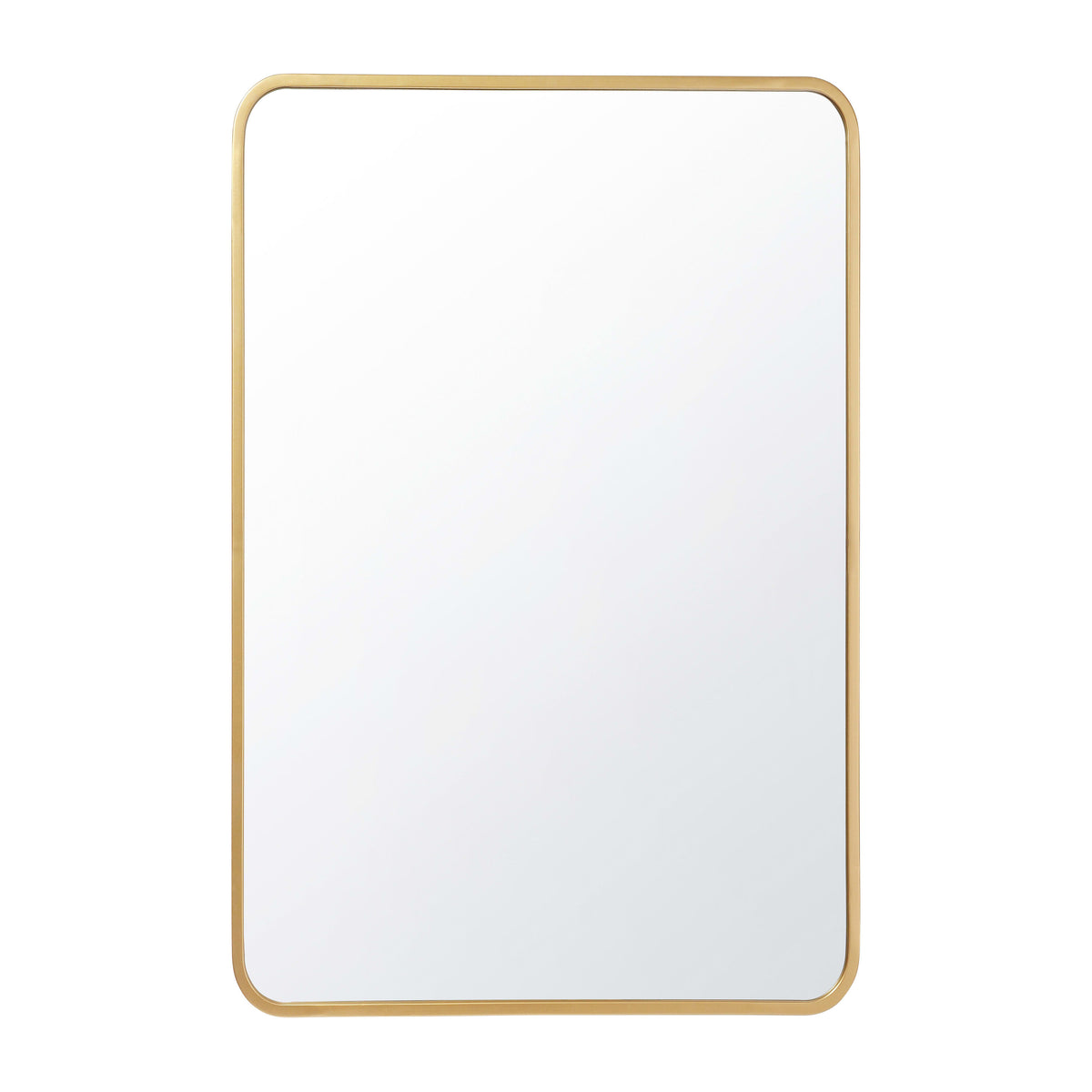 Matte Gold,24"W x 36"L |#| Wall Mount 24x36 Accent Mirror with Matte Gold Metal Frame/Silver Backed Glass