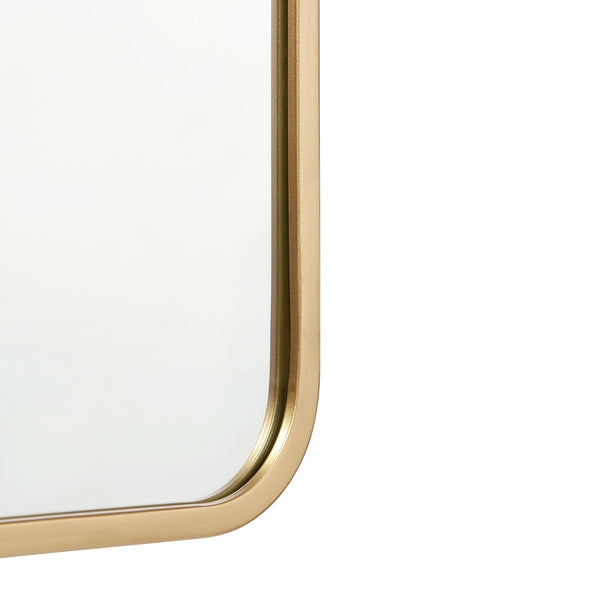 Matte Gold,24"W x 36"L |#| Wall Mount 24x36 Accent Mirror with Matte Gold Metal Frame/Silver Backed Glass