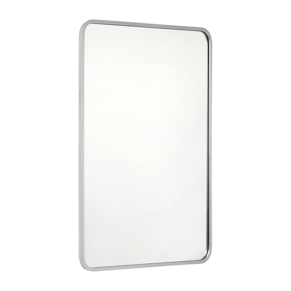 Matte Silver,24"W x 36"L |#| Wall Mount 24x36 Accent Mirror with Matte Silver Metal Frame/Silver Backed Glass