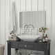 Matte Silver,24"W x 36"L |#| Wall Mount 24x36 Accent Mirror with Matte Silver Metal Frame/Silver Backed Glass
