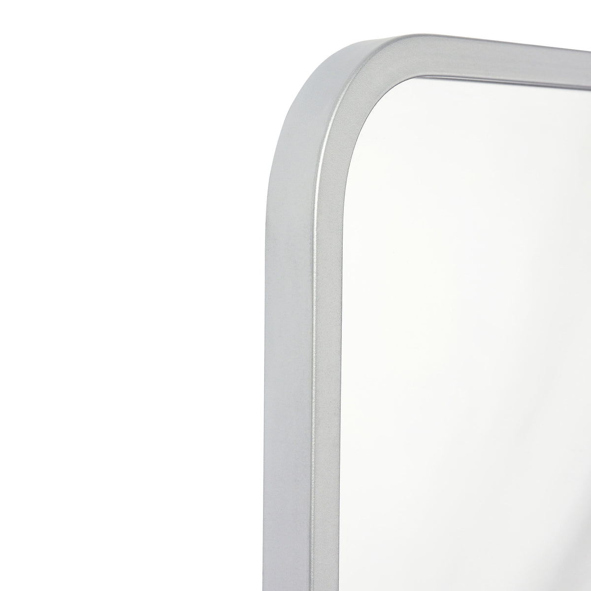 Matte Silver,24"W x 36"L |#| Wall Mount 24x36 Accent Mirror with Matte Silver Metal Frame/Silver Backed Glass