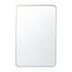 Matte Silver,24"W x 36"L |#| Wall Mount 24x36 Accent Mirror with Matte Silver Metal Frame/Silver Backed Glass