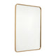 Matte Gold,30"W x 40"L |#| Wall Mount 40x30 Accent Mirror with Matte Gold Metal Frame/Silver Backed Glass