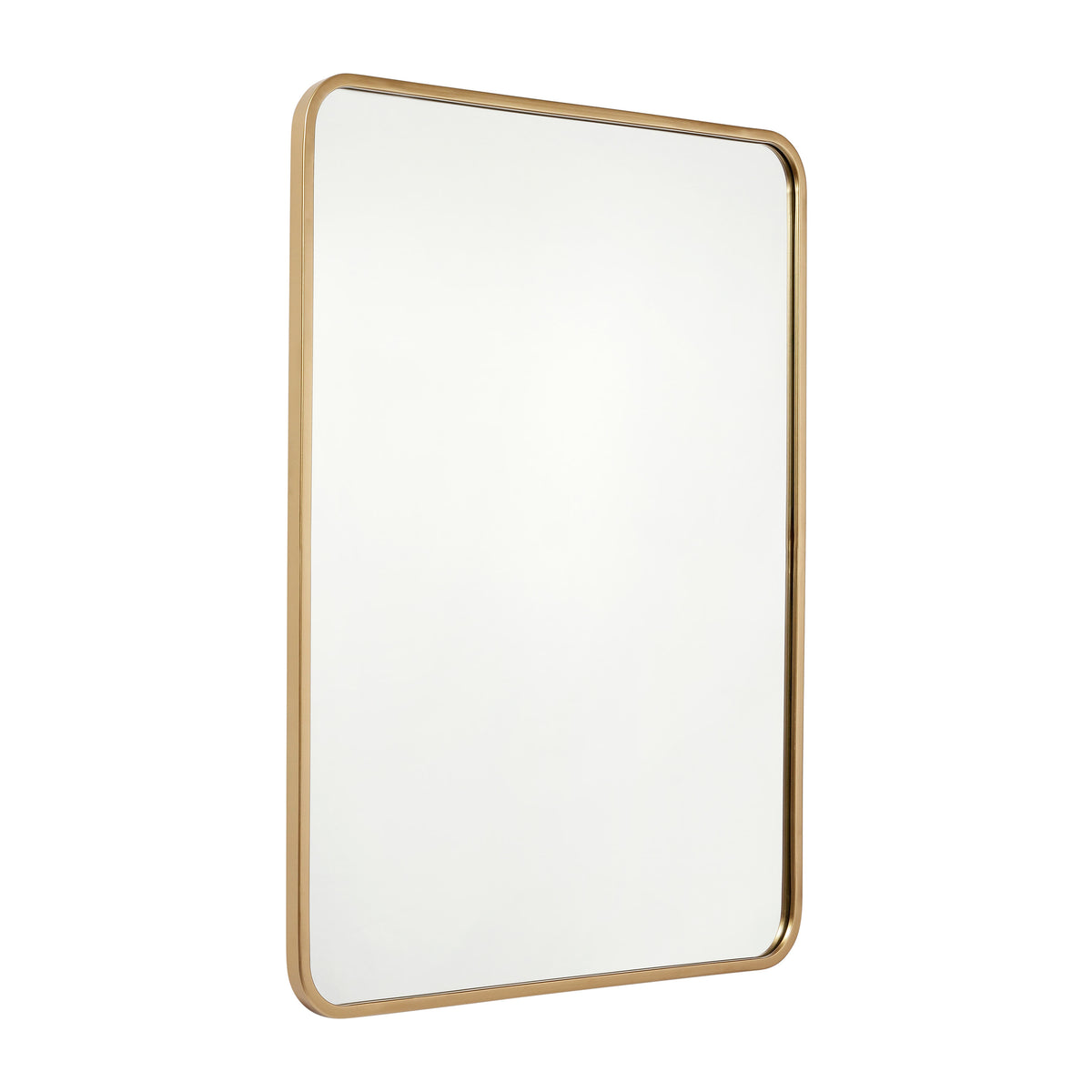 Matte Gold,30"W x 40"L |#| Wall Mount 40x30 Accent Mirror with Matte Gold Metal Frame/Silver Backed Glass