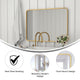 Matte Gold,30"W x 40"L |#| Wall Mount 40x30 Accent Mirror with Matte Gold Metal Frame/Silver Backed Glass