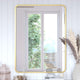 Matte Gold,30"W x 40"L |#| Wall Mount 40x30 Accent Mirror with Matte Gold Metal Frame/Silver Backed Glass