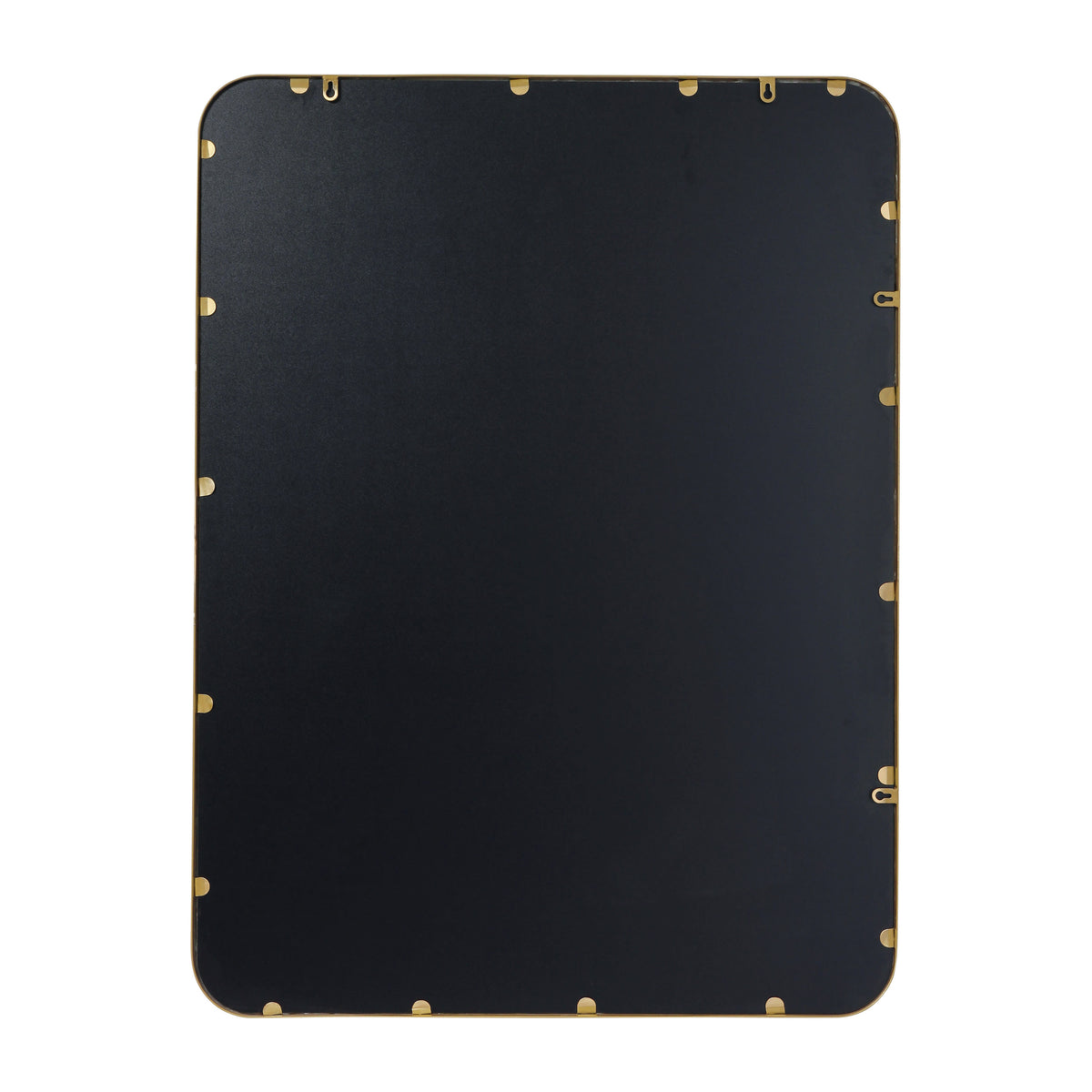 Matte Gold,30"W x 40"L |#| Wall Mount 40x30 Accent Mirror with Matte Gold Metal Frame/Silver Backed Glass