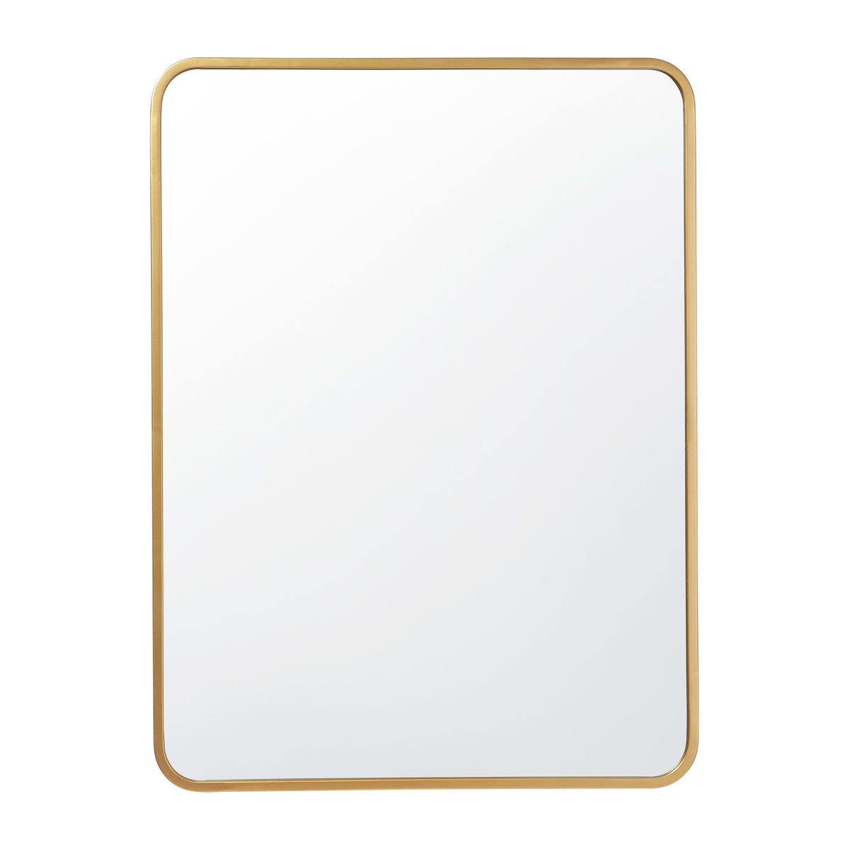 Matte Gold,30"W x 40"L |#| Wall Mount 40x30 Accent Mirror with Matte Gold Metal Frame/Silver Backed Glass