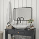 Matte Black,24"W x 36"L |#| Wall Mount 24x36 Accent Mirror with Matte Black Metal Frame/Silver Backed Glass