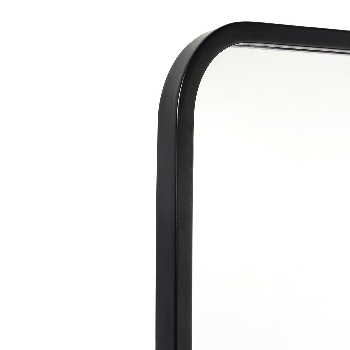 Matte Black,24"W x 36"L |#| Wall Mount 24x36 Accent Mirror with Matte Black Metal Frame/Silver Backed Glass