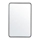 Matte Black,24"W x 36"L |#| Wall Mount 24x36 Accent Mirror with Matte Black Metal Frame/Silver Backed Glass