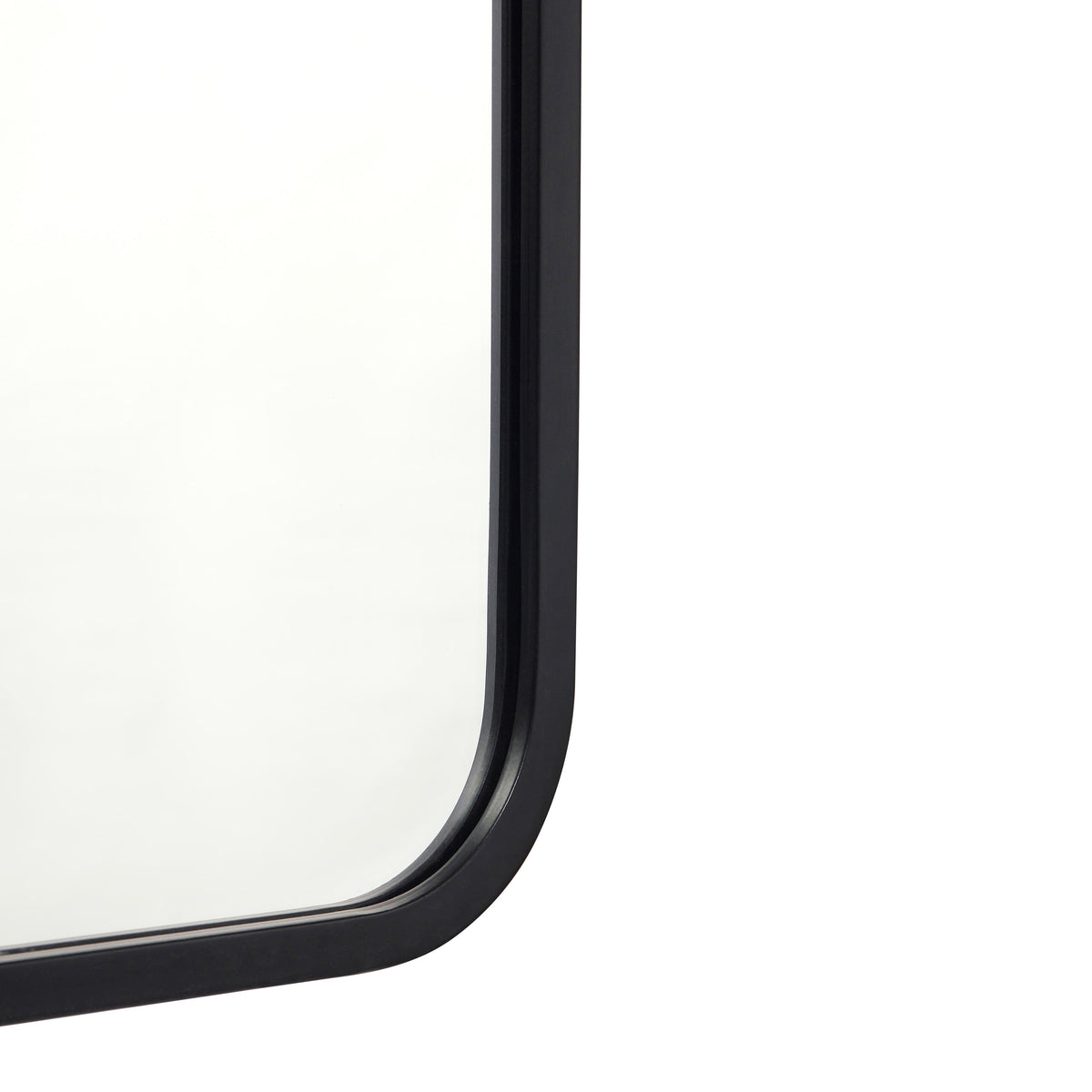 Matte Black,24"W x 36"L |#| Wall Mount 24x36 Accent Mirror with Matte Black Metal Frame/Silver Backed Glass